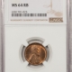 Lincoln Cents (Wheat) 1909 VDB LINCOLN CENT – NGC MS-63 RB