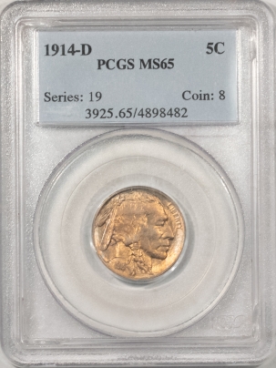 Buffalo Nickels 1914-D BUFFALO NICKEL – PCGS MS-65, PREMIUM QUALITY!