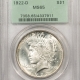 New Certified Coins 1923 PEACE DOLLAR – NGC MS-64