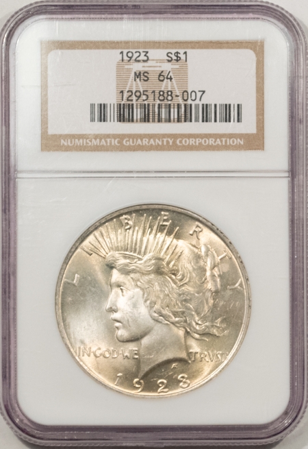New Certified Coins 1923 PEACE DOLLAR – NGC MS-64