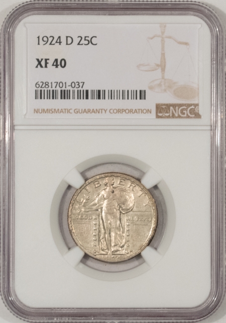 New Certified Coins 1924-D STANDING LIBERTY QUARTER – NGC XF-40