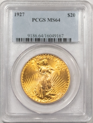 New Store Items 1927 $20 ST GAUDENS GOLD – PCGS MS-64, FLASHY LOOKS GEM!