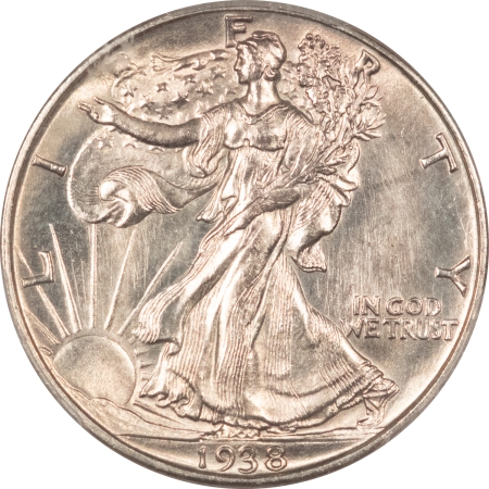 New Certified Coins 1938-D WALKING LIBERTY HALF DOLLAR – PCGS GENUINE, CLEANED – UNC DETAILS