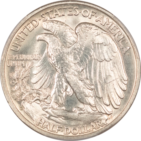 New Certified Coins 1938-D WALKING LIBERTY HALF DOLLAR – PCGS GENUINE, CLEANED – UNC DETAILS