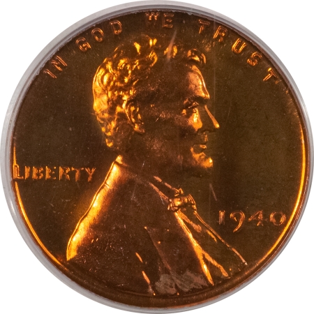 Lincoln Cents (Wheat) 1940 PROOF LINCOLN CENT PCGS PR-65 RD, OGH, PRETTY!
