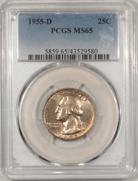 New Certified Coins 1955-D WASHINGTON QUARTER – PCGS MS-65, PREMIUM QUALITY, ORIGINAL!