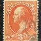 U.S. Stamps SCOTT #222 4c DARK BROWN, MOG-HINGED, MINOIR CREASING, APPEARS FINE, CAT $80