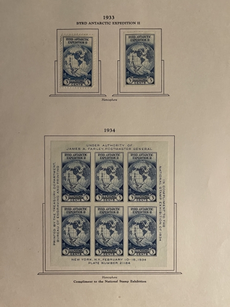 U.S. Stamps 1932-43 U.S. MINT COLLECTION, HINGED ON PAGES, PREXIES, FARLEYS, ETC-CAT $425