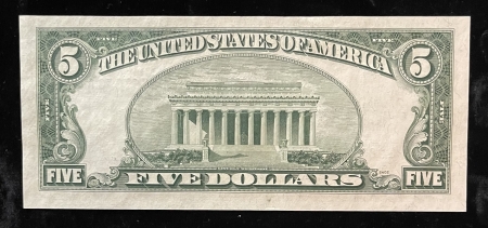 Small Silver Certificates 1953-A $5 SILVER CERTIFICATE, VERY CHOICE AU & LOOKS UNC!
