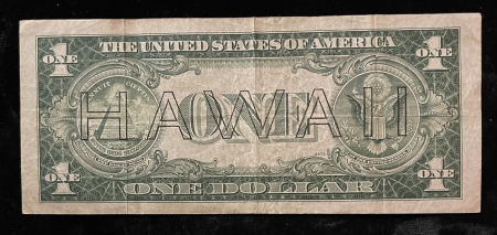 Hawaii/U.S. Territory Coins 1935-A $1 SILVER CERTIFICATE, “HAWAII” EMERGENCY ISSUE, FR-2300, ORIGINAL VF