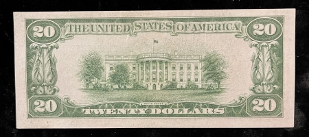 Small Federal Reserve Notes 1934 $20 FEDERAL RESERVE NOTE, PHILADELPHIA, FR-2054C, FRESH CHOICE CRISP UNC!