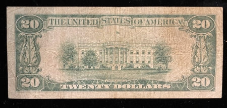 Small National Currency 1929 NATIONAL $20 TYPE 2, FR-1802-2, BALT NB BALTIMORE, MD-CHARTER 13745-VF