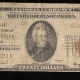 Small National Currency 1929 NATIONAL $20 TY 1, FR-1802-1, CENTRAL UNITED NB OF CLEVELAND, OH, CHTR 4318