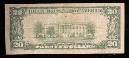 Small National Currency 1929 NATIONAL $20 TY 1, FR-1802-1, PHIL NB PHILADELPHIA, PA, CHARTER 539-VF