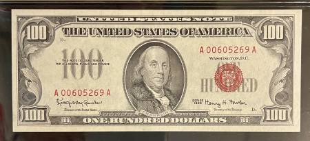 Small U.S. Notes 1966 $100 UNITED STATES NOTE, FR-1550, PCGS CH UNC 64 PPQ-UNDERGRADED, LOOKS GEM