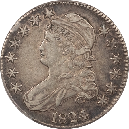 New Store Items 1824 CAPPED BUST HALF DOLLAR PCGS XF-40