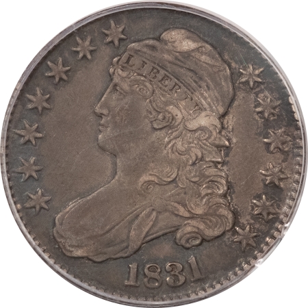 Liberty Seated Halves 1831 CAPPED BUST HALF DOLLAR – PCGS XF-45, WELL-STRUCK!