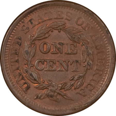 New Store Items 1851 BRAIDED HAIR LARGE CENT – NGC MS-63 RB