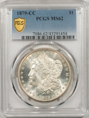 Morgan Dollars 1879-CC MORGAN DOLLAR – PCGS MS-62, FROSTY WHITE KEY DATE!