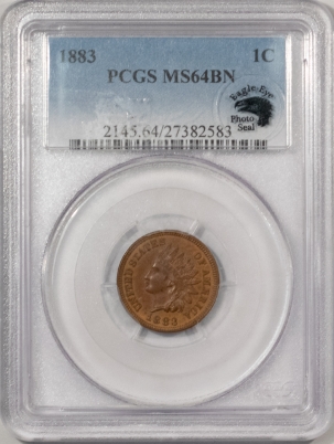 Indian 1883 INDIAN CENT – PCGS MS-64 BN, EAGLE EYE! FRESH & PREMIUM QUALITY!