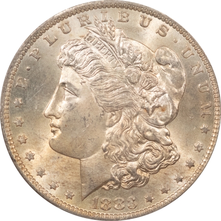 Dollars 1883-O MORGAN DOLLAR PCGS MS-64, REALLY PRETTY REVERSE RAINBOW TONER!
