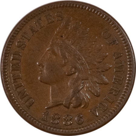 Indian 1886 INDIAN CENT – TY I, HIGH GRADE EXAMPLE, NICE CHOCOLATE BROWN