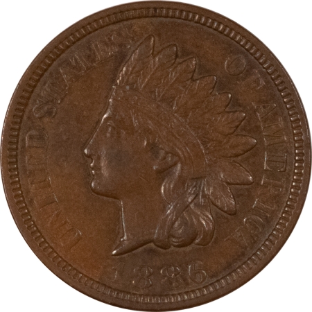 Indian 1886 INDIAN CENT – TY II HIGH GRADE, NEARLY UNC LOOKS CHOICE!