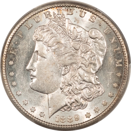 Dollars 1889-S MORGAN DOLLAR PCGS AU-55, FLASHY!