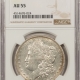New Store Items 1894-S MORGAN DOLLAR NGC MS-60 PL, PROOFLIKE, WHITE W/ MIRRORED FIELDS, SCARCE!