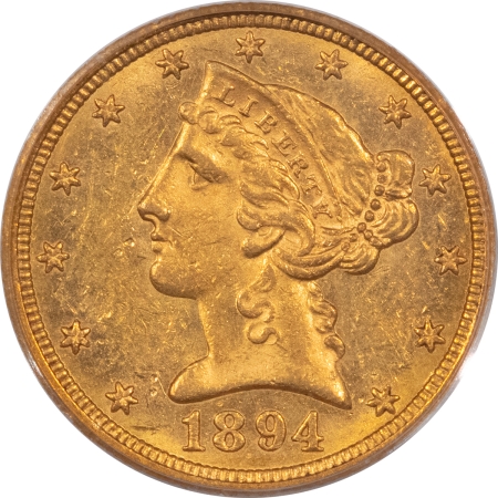 New Store Items 1894-O $5 LIBERTY GOLD – PCGS MS-61, FRESH & LUSTROUS!