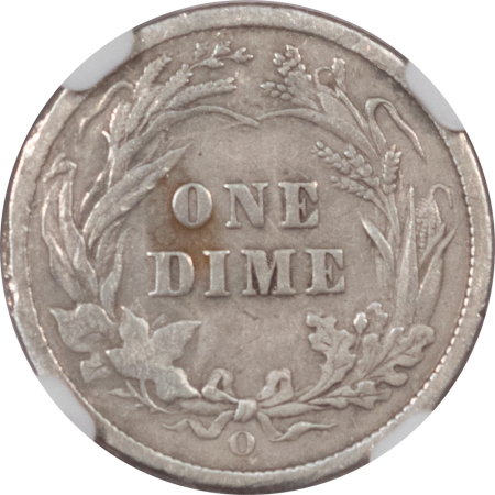 Barber Dimes 1895-O BARBER DIME NGC VF DETAILS, STAINED, STRONG VERY FINE+ DETAILS, KEY-DATE