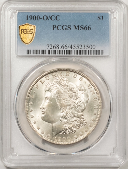 Dollars 1900-O/CC MORGAN DOLLAR PCGS MS-66, FRESH BLAZING WHITE, TOUGH TO FIND UNTONED!