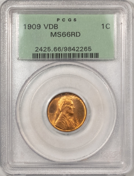 New Store Items 1909 VDB LINCOLN CENT – PCGS MS-66 RD, OGH, FRESH & PREMIUM QUALITY!
