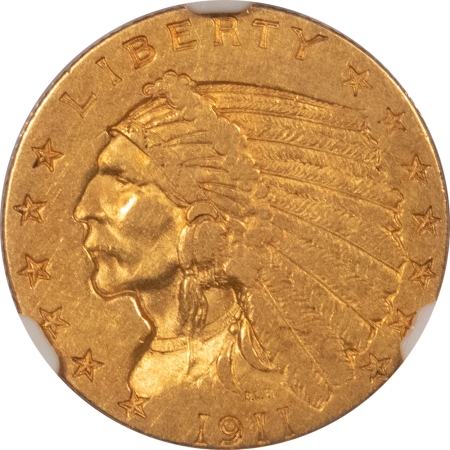 New Store Items 1911 $2.50 INDIAN GOLD NGC AU-55, ORIGINAL