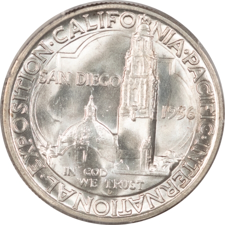 New Certified Coins 1936-D SAN DIEGO COMMEMORATIVE HALF DOLLAR – PCGS MS-66