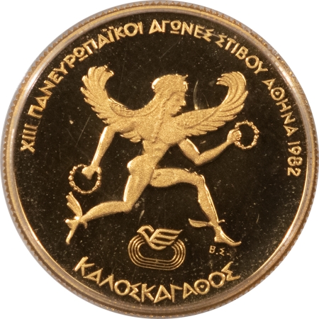 New Store Items 1981 GREECE 2500 DRACHMAI GOLD KM128 PAN-EURO GAMES OLYMPICS GEM PROOF .1866 AGW