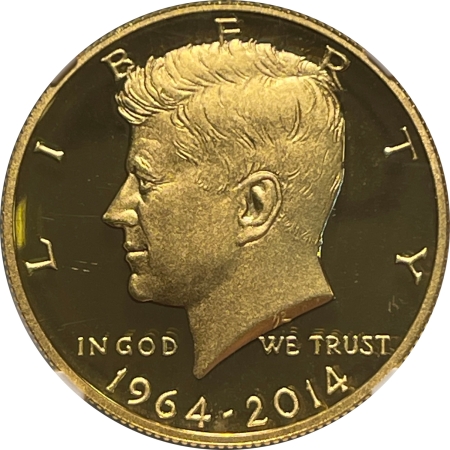 New Store Items 2014-W KENNEDY HALF DOLLAR GOLD – 50TH ANNIVERSARY NGC PF-70 ULTRA CAMEO