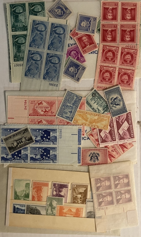 U.S. Stamps OLD TACKLE BOX FULL OF U.S. STAMPS, DEFINITIVES, COMMEMS, B-O-B, MORE-CAT $1000+