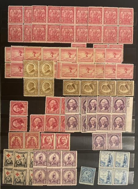 U.S. Stamps VALUABLE OLD STOCKBOOK MANY MINT U.S. STAMPS, 1890s-1930s, MOST MOG-CAT $2000+