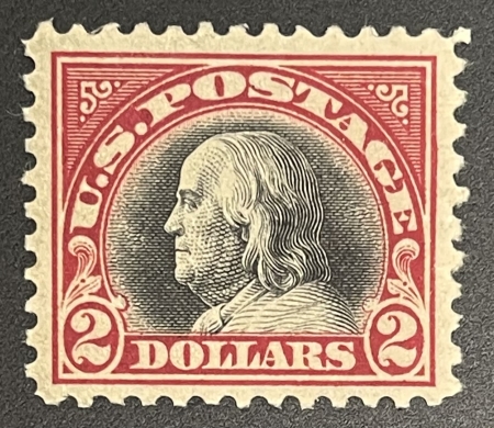 U.S. Stamps SCOTT #547 $2 FRANKLIN, CARMINE & BLACK, MOG-NH, VF & FRESH; CATALOG $240