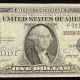Small Silver Certificates 1957-A $1 SILVER CERTIFICATE, FR-1620, GEM CU, COURTESY SIGNATURES, LOW SERIAL #