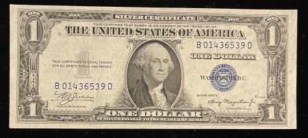 Small Silver Certificates 1935-A $1 SILVER CERTIFICATE, FR-1608, GEM CU; FRESH FROM AN OLD COLLECTION!