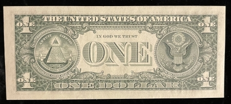 Small Federal Reserve Notes 1969-B $1 FEDERAL RESERVE STAR NOTE, RICHMOND, FR-1905e*, CH CU, TINY SPOT-FRESH