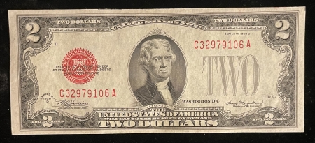 Small U.S. Notes 1928-D $2 UNITED STATES NOTE, FR-1505, CHOICE AU & LOOKS FULLY UNCIRCULATED!