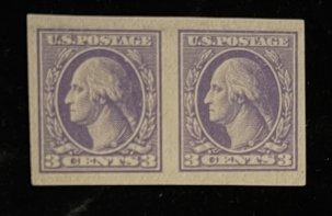 U.S. Stamps SCOTT #535 3c VIOLET IMPERF PAIR, MOG-NH & FRESH, CAT $37.50
