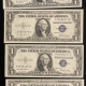 Small Silver Certificates 1935-C $1 SILVER CERTIFICATE, LOT OF 2, FR-1612 ORIGINAL CRISP CU!