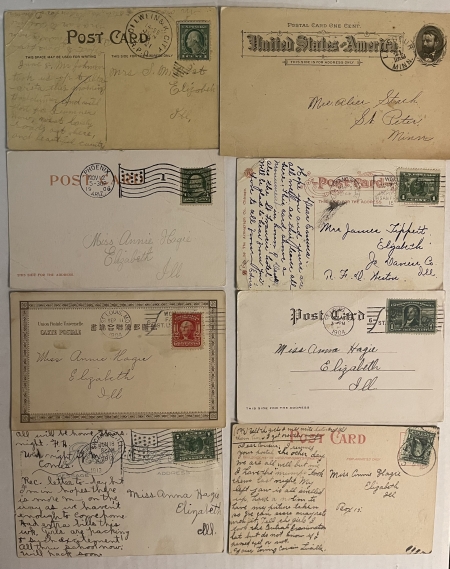 U.S. Stamps 43 EARLY U.S COVERS, CARDS & POSTCARDS, 1880s-ON, INCLUDES 19TH CENT UNCANCELLED