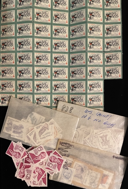 U.S. Stamps MANY HUNDREDS CARDED U.S. SINGLES, MINT & USED, 1860s-ON, MUCH BOB, CAT $1000+