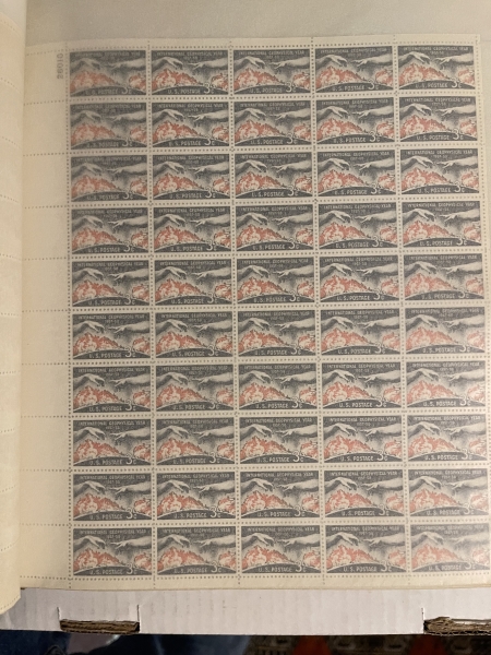 U.S. Stamps PRISTINE MINT SHEET COLLECTION, MOGNH, LIKE-NEW HARCO ALBUM, 1940-50s, 95 SHEETS