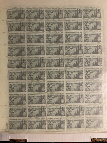 U.S. Stamps PRISTINE MINT SHEET COLLECTION, MOGNH, LIKE-NEW HARCO ALBUM, 1940-50s, 95 SHEETS